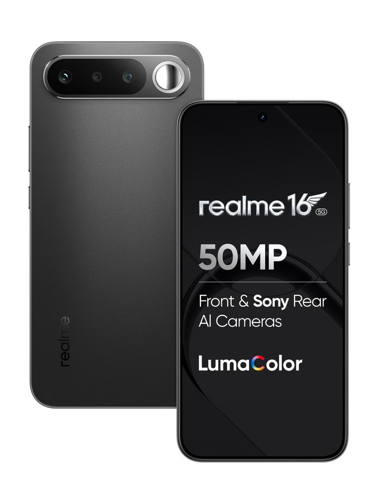 [MX26-MOBHHM6TDJP7TNNS] realme 16 5G (Air Black, 128 GB) | 8GB RAM