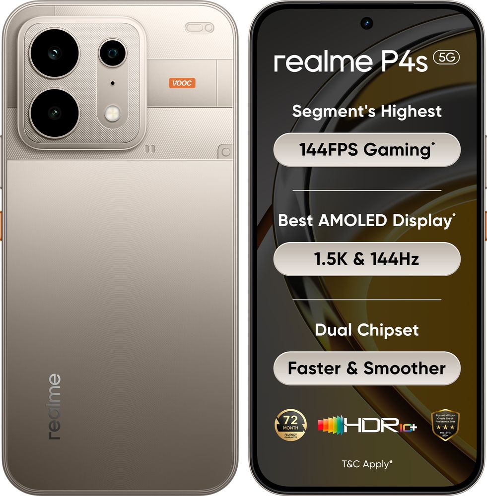 [MX26-MOBHPBHATYTBGZXN] realme P4s 5G (Titanium Gray, 128 GB) | 8GB RAM