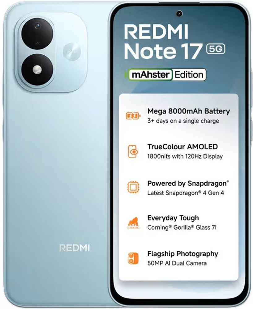 [MX26-MOBHQ8XPT9QKFCCZ] REDMI Note 17 5G (Arctic Blue, 128 GB) | 8GB RAM