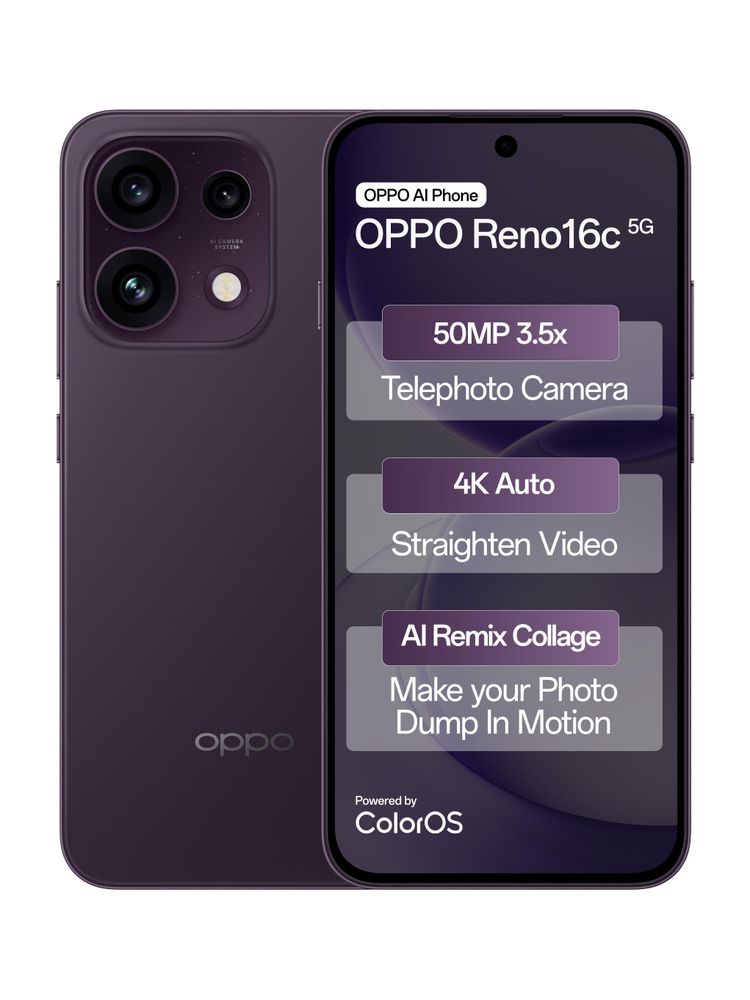 [MX26-MOBHZMBRRFTBYMDJ] OPPO Reno16c 5G (Twilight Violet, 256 GB) | 12 GB RAM