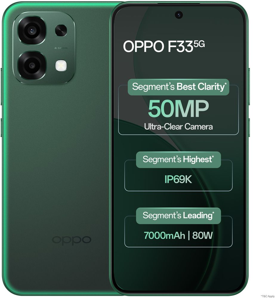 [MX26-MOBHM48FAG5NJ2VJ] OPPO F33 5G (Forest Green, 128 GB) | 8 GB RAM