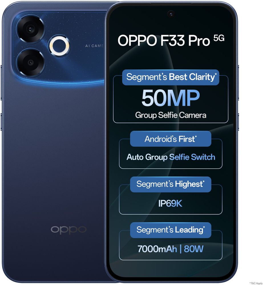 [MX26-MOBHM48FAF6WCCDN] OPPO F33 Pro 5G (Starry Blue, 256 GB) | 8 GB RAM