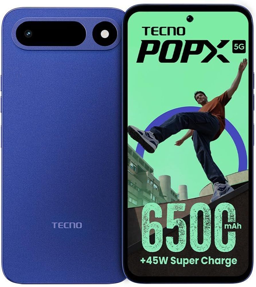[MX26-MOBHMSVB6PFVEQF8] TECNO POP X 5G (Midnight Blue, 128 GB) | 4 GB RAM