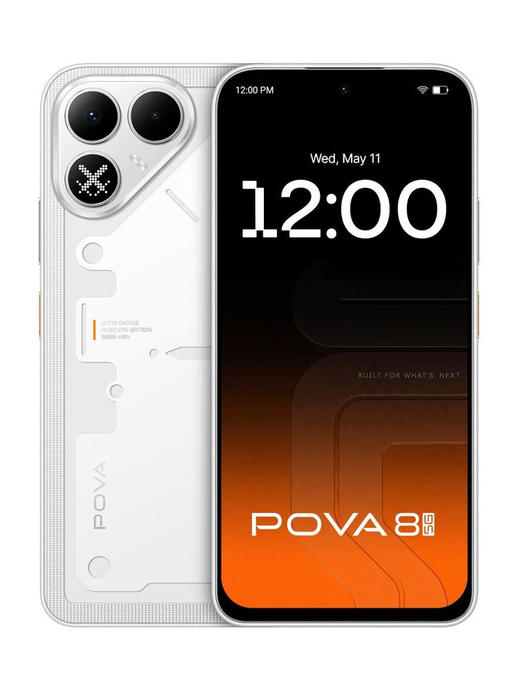 [MX26-MOBHNR66ZZRFCWSY] TECNO Pova 8 5G (16 Bit White, 128 GB) | 6 GB RAM