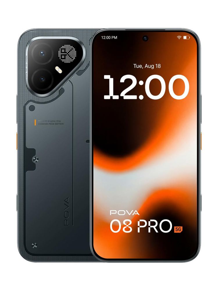 [MX26-MOBHQFDZRUQF9JGM] TECNO Pova 8 Pro 5G (Graphite Black, 256 GB) | 8 GB RAM