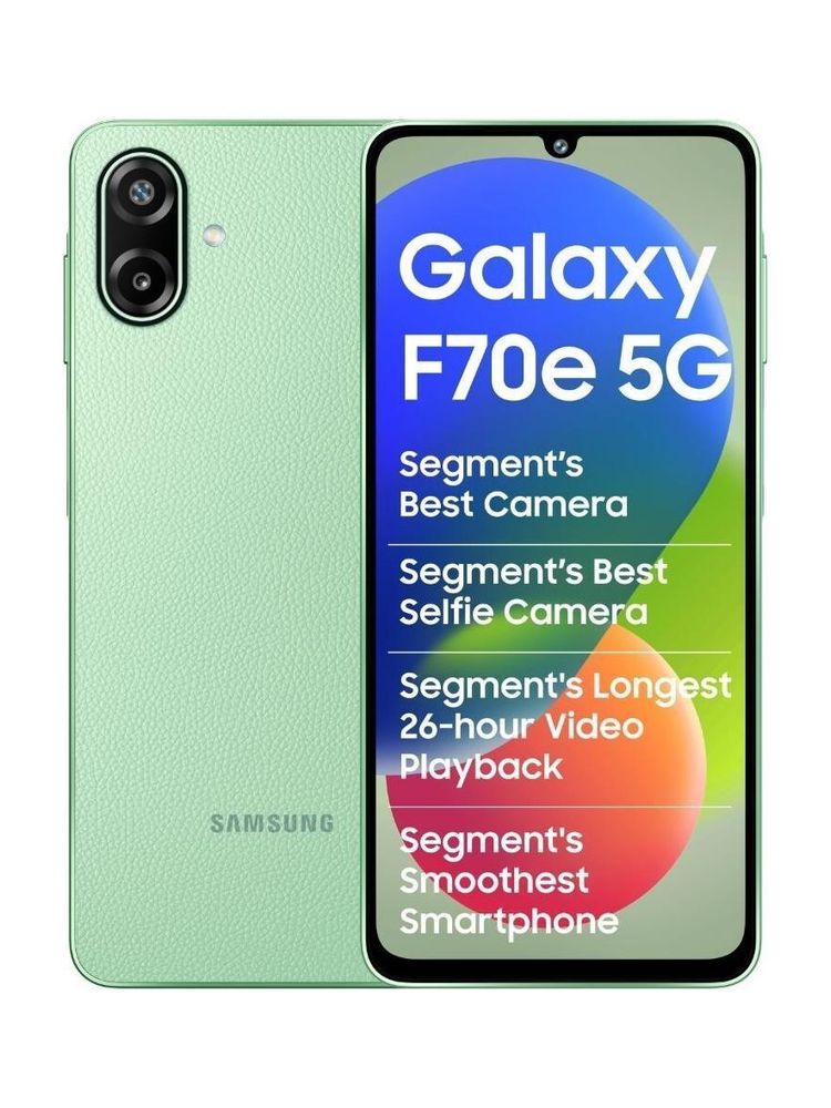 [MX26-MOBHQGZQZ7SXPAGZ] Samsung Galaxy F70e 5G (Limelight Green, 128 GB) | 4 GB RAM