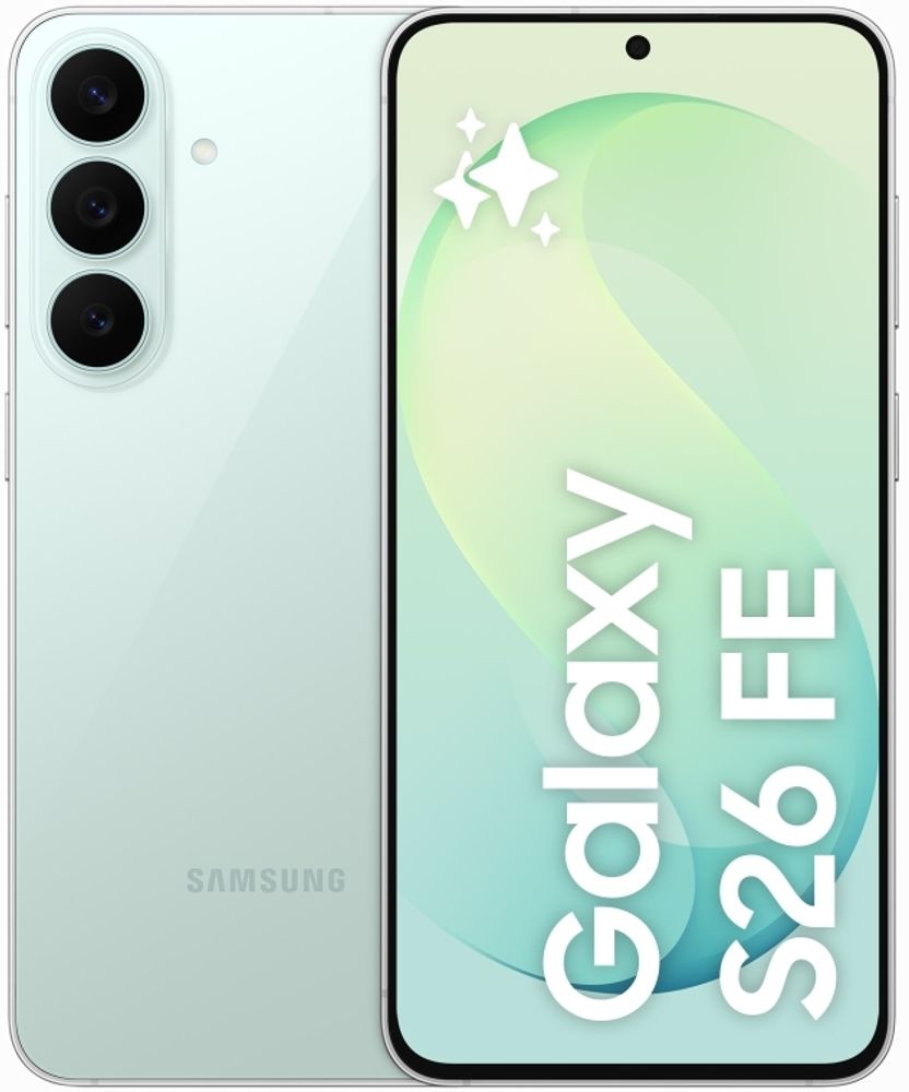 [MX26-MOBHQK9BTAPAY2ET] Samsung Galaxy S26 FE 5G (Pistachio, 256 GB) | 8 GB RAM