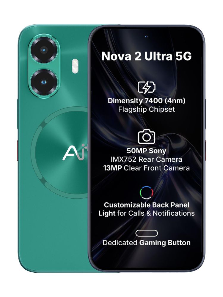 [MX26-MOBHZHUVVAHHPZZR] AI+ Nova 2 Ultra 5G (Green, 128 GB) | 6 GB RAM