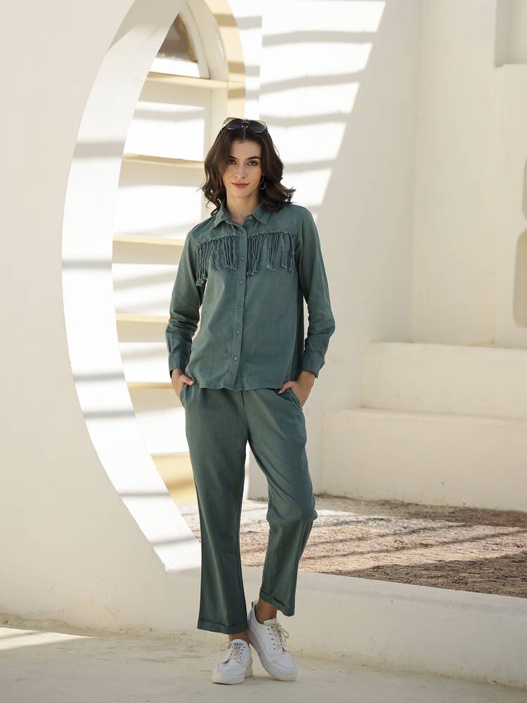 [FX-AZTH7JP7SFAYZ8KJ] Sanskrutihomes Shirt Pant Co-ords Set | Size XL