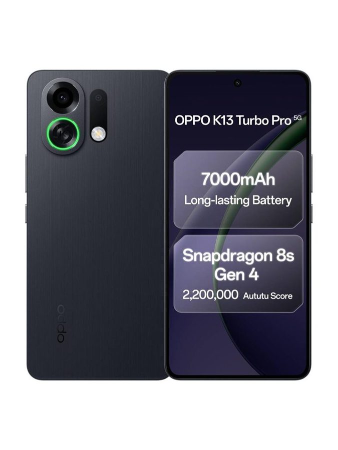 [PH-OPP-64086B4867] OPPO K13 Turbo Pro 5G (Midnight Maverick, 12GB RAM, 256 GB)
