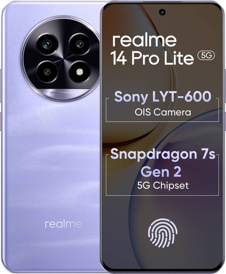 [PH-REA-1FB05EBBE2] realme 14 Pro Lite 5G (Glass Purple, 8GB RAM, 128 GB)