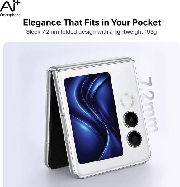 Ai+ NovaFlip 5G (Glacier White, 256 GB) (8 GB RAM) - Photo 2