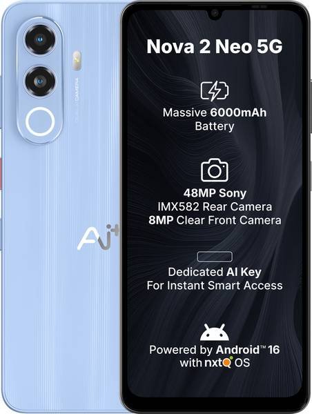 [SM4-3297D43675F94D7E] Ai+ Nova 2 Neo 5G (Blue, 128 GB) (4 GB RAM)