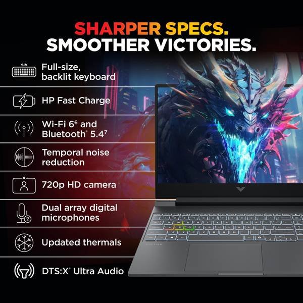 HP Victus Intel Core i5 13th Gen 13420 H - (16 GB/512 GB SSD/Windows 11 Home/6 GB Graphics/NVIDIA GeForce RTX 3050) 15-fa2196tx / 15-fa2197TX Gaming Laptop - Photo 3