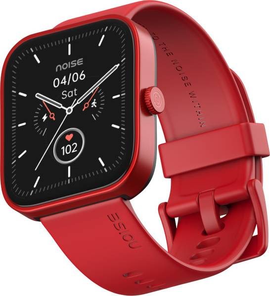 Noise ColorFit Caliber Smartwatch (Red, Regular) - Photo 2