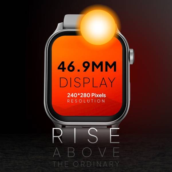 Fire-Boltt Rise Bluetooth Calling 47mm (1.85) & Rotating Crown, 123 Sports Smartwatch (Grey, Free Size) - Photo 3