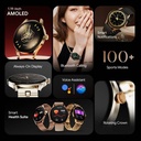 Fire-Boltt Glitz 1.19 AMOLED Display, Rotating Crown, 1000 Nits, BT Call, Metal Body Women Smartwatch (Black, Gold, Free Size) - Photo 3