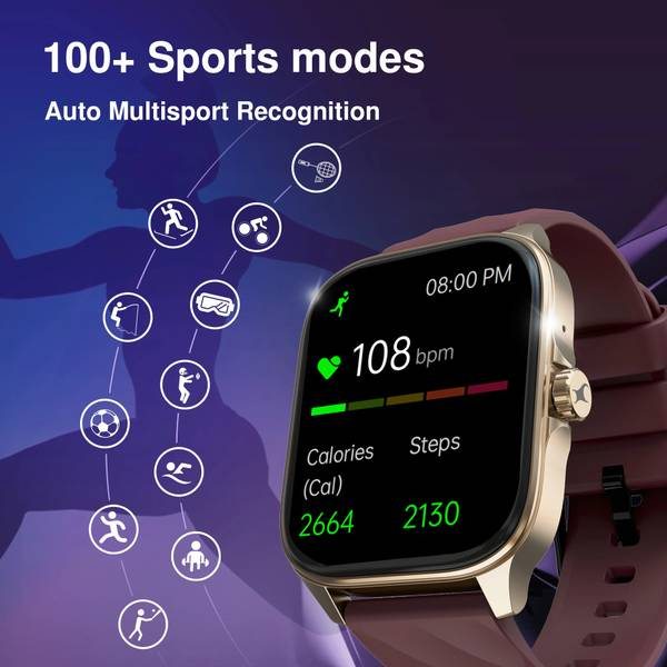 Fastrack Revoltt Pro-1.97'' Super AMOLED Display|AOD|Working Crown|BT Calling|Fast Charge Smartwatch (Black, Free Size) - Photo 4