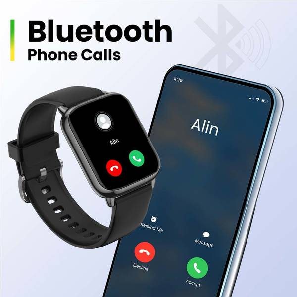 AMAZFIT Pop 2 with Ultra-large 1.78 inch HD AMOLED Display, BT Calling, SpO2 Smartwatch (Black, Free Size) - Photo 4