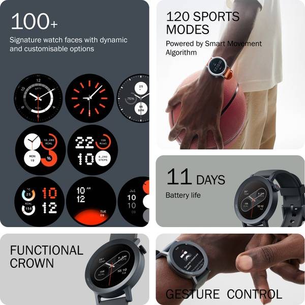 CMF by Nothing Watch Pro 2, 1.32" AMOLED, auto-brightness,Gesture Control, 3D warmup guide,GPS Smartwatch (Grey, Free Size) - Photo 4
