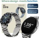 GOBOULT Dire 1.38'' 2.5D HD Display, 500Nits Brightness, 250+ Watch Faces Smartwatch (Silver, Free Size) - Photo 4