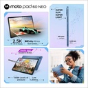 MOTOROLA pad 60 neo 8 GB RAM 128 GB ROM 11 inch with Wi-Fi Only MediaTek Dimensity 6300 Tablet (Malibu Blue) - Photo 2