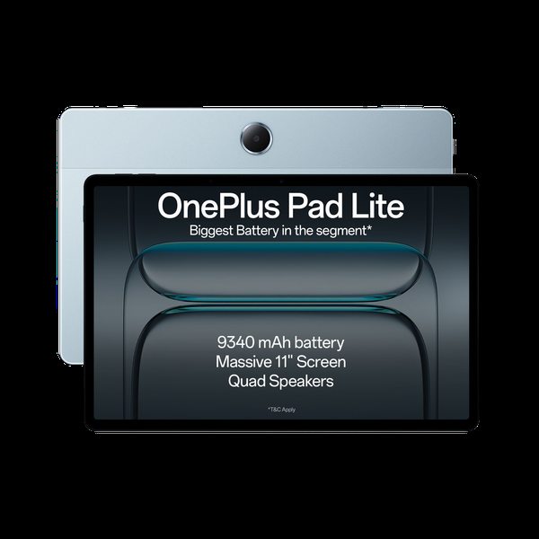[SMT-22E48CF77204359A] OnePlus Pad Lite 6 GB RAM 128 GB ROM 11.0 inch with Wi-Fi Only Gaming MediaTek Helio G100 Tablet (Aero Blue)