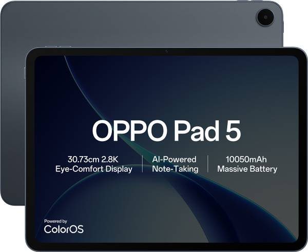 [SMT-0DE0E8E85459A1AF] OPPO Pad 5 8 GB RAM 256 GB ROM 12.0 inch with Wi-Fi+5G Gaming MediaTek Dimensity 7300 Tablet (Starlight Black)