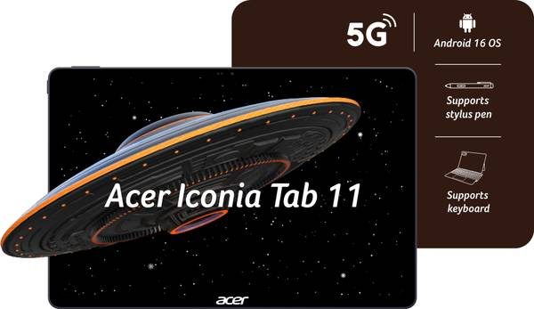 [SMT-0CE5C4C24862E756] Acer Iconia Tab iM11 8 GB RAM 256 GB ROM 10.95 inch with Wi-Fi+5G Gaming MediaTek 8755 CPU – Octa core Up to 2.4 Ghz Tablet (Slate Grey)