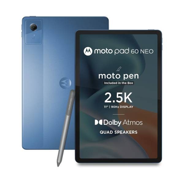 [SMT-FDCFF069BC3B65A2] MOTOROLA Pad 60 Neo 4 GB RAM 128 GB ROM 11 inch with Wi-Fi Only MediaTek Dimensity 6300 Tablet (Malibu Blue)