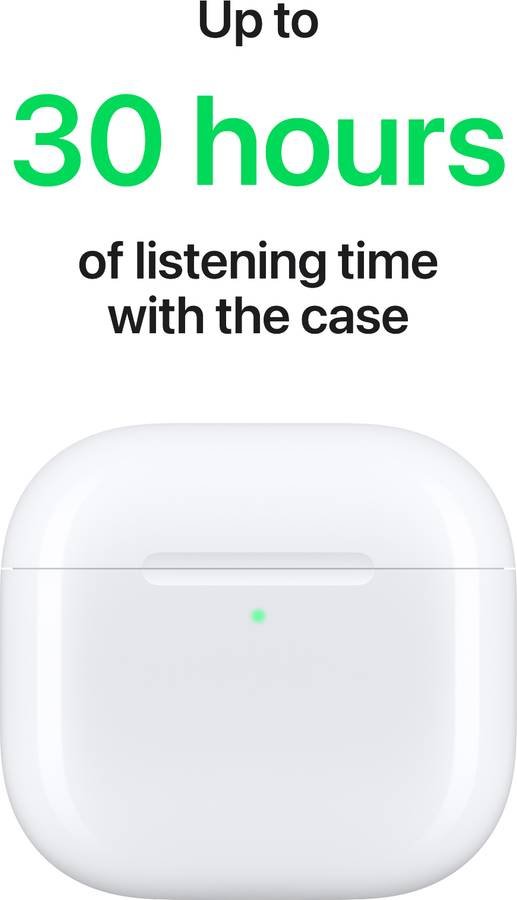 Apple AirPods 4 Wireless Earbuds, Personalised Spatial Audio,Sweat and Water Resistant Bluetooth (White) - Photo 2