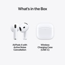 Apple AirPods 4 Wireless Earbuds with Active Noise Cancellation, Adaptive Audio Bluetooth (White) - Photo 3