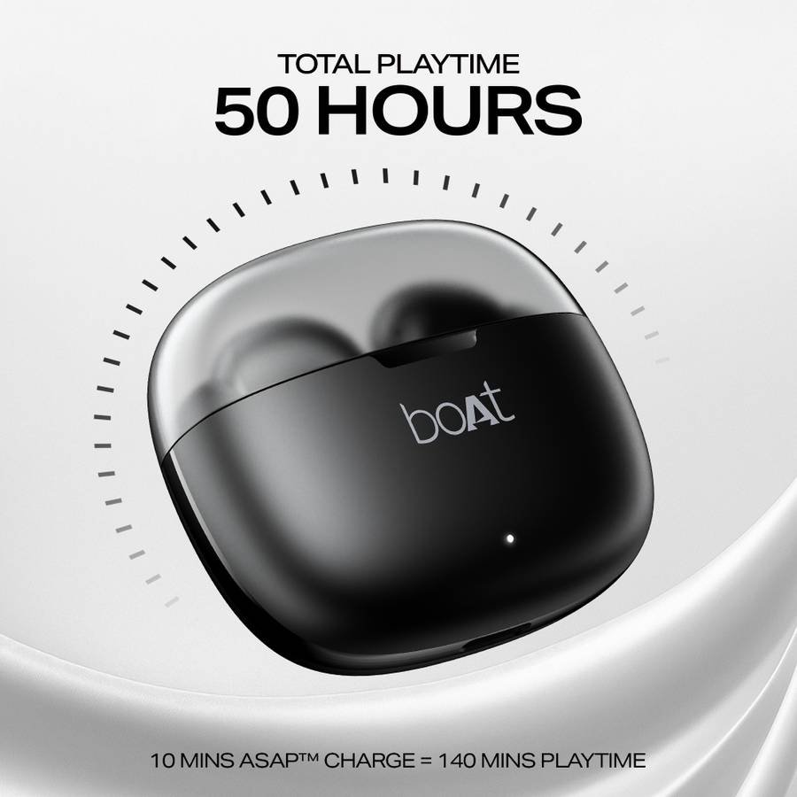 boAt Airdopes 212,Translucent Lid, 50H Battery,ENx Tech, App Support Bluetooth (Noir Black) - Photo 3