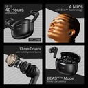 boAt Airdopes 219, 40H Battery, Free Music Streaming & Best in Segment for Calling Bluetooth (Carbon Black) - Photo 2