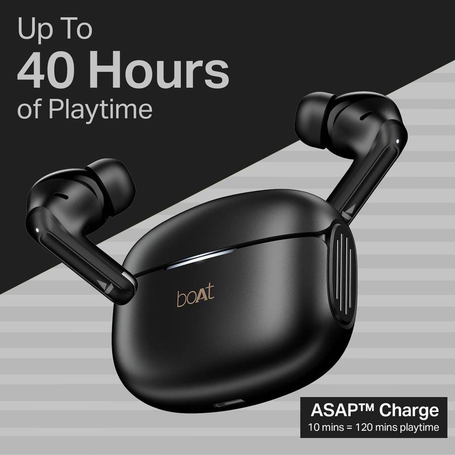 boAt Airdopes 219, 40H Battery, Free Music Streaming & Best in Segment for Calling Bluetooth (Carbon Black) - Photo 3