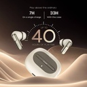 Noise Buds UNO, 40Hrs Playtime, Quad Mic with ENC, Premium Leather Accent, Dual Pair Bluetooth (Ivory Grain) - Photo 2