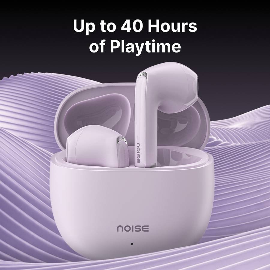 Noise Buds Mini with 13mm Drivers BT v5.3, Low Latency, 40Hr Playtime Quad-Mic ENC Bluetooth (Calm Lilac) - Photo 2