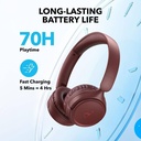 Soundcore by Anker H30i, 70 Hrs Playtime, Pure Bass, Foldable Design Multipoint connection Bluetooth (Red) - Photo 2