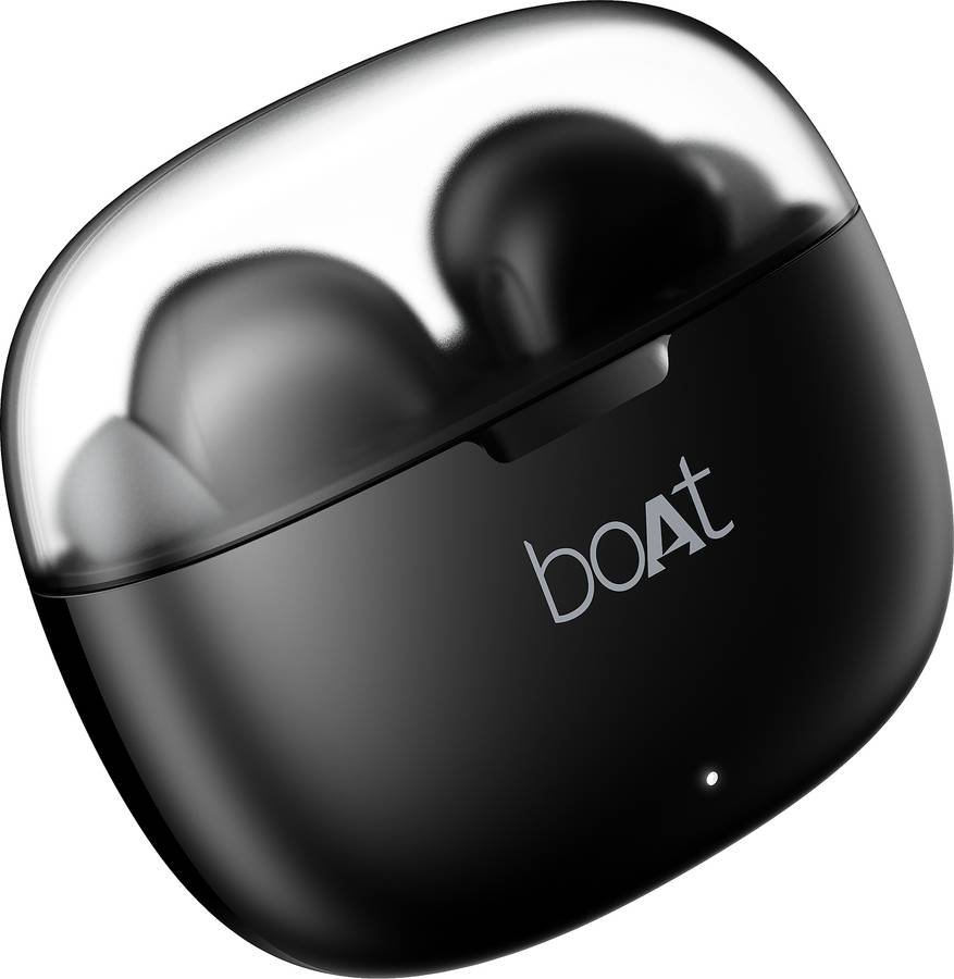 [SMA-F2ADF2A21B949E12] boAt Airdopes 212,Translucent Lid, 50H Battery,ENx Tech, App Support Bluetooth (Noir Black)