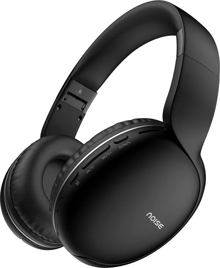 [SMA-44314A401DB7604A] Noise TWO with 50 Hours Playtime, Low latency (up to 40ms), and Dual pairing Wireless Bluetooth (Bold Black)