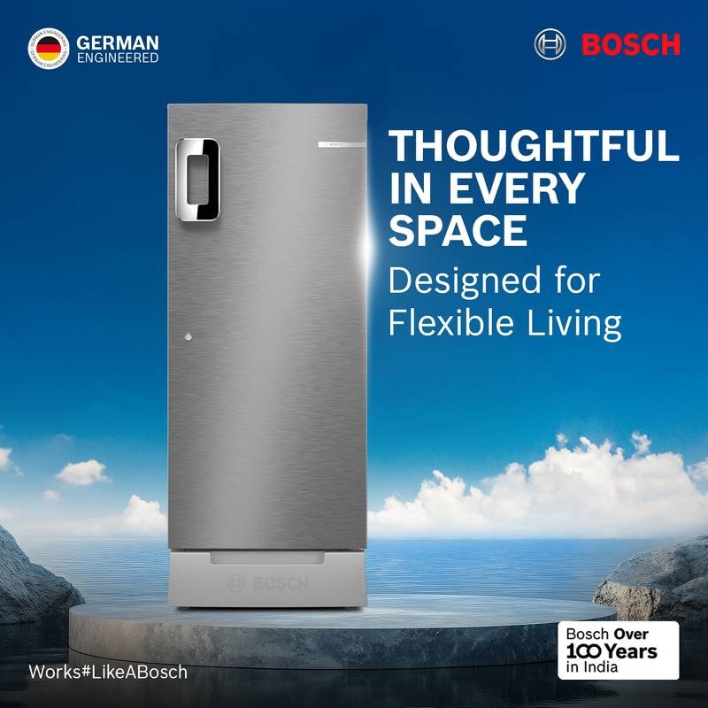 BOSCH 207 L Direct Cool Single Door 3 Star Refrigerator (Fine steel) - Photo 2