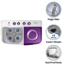 Samsung 7 kg 5 star, Air Turbo Drying Semi Automatic Top Load Washing Machine Grey, Purple (Light Grey) - Photo 4