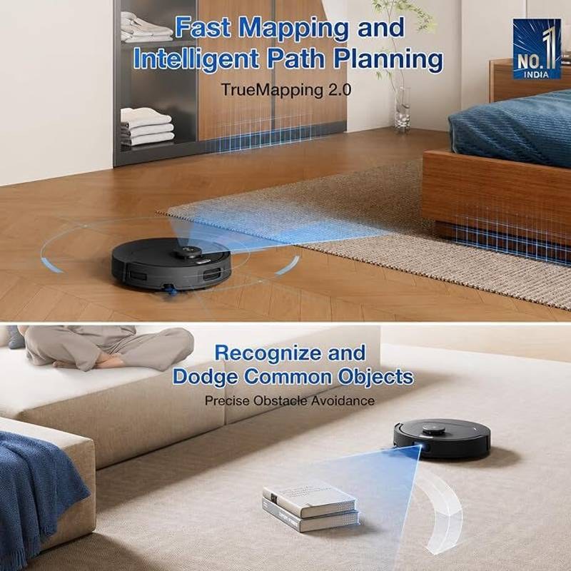 ECOVACS Deebot T30e Omni Robot Vacuum and Mop Robotic Floor Cleaner with 2 in 1 Mopping and Vacuum, Anti-Bacterial Cleaning, Reusable Dust Bag (WiFi Connectivity, Google Assistant and Alexa) - Photo 4