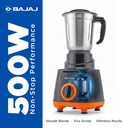 BAJAJ Rex 500 W Mixer Grinder (Black, Orange) - Photo 3