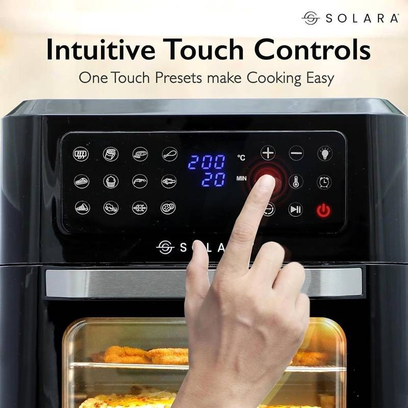 Solara Air Fryer Oven 12L for Home, 360 Rapid Air Circulation with 12 Preset Menus, Air Fryer (Black) - Photo 3