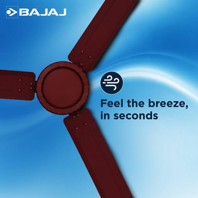 BAJAJ Crest Turbo 1200mm Brown CF with 1 Year Warranty Ultra High Speed 1200 mm Ceiling Fan (Dark Brown) - Photo 3