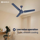 HAVELLS Ambrose Neo Ceiling Fan| High Speed, High Air Delivery| Strong & Powerful motor with 2 Year Warranty Anti Dust 1200 mm Ceiling Fan (Matt Blue) - Photo 4