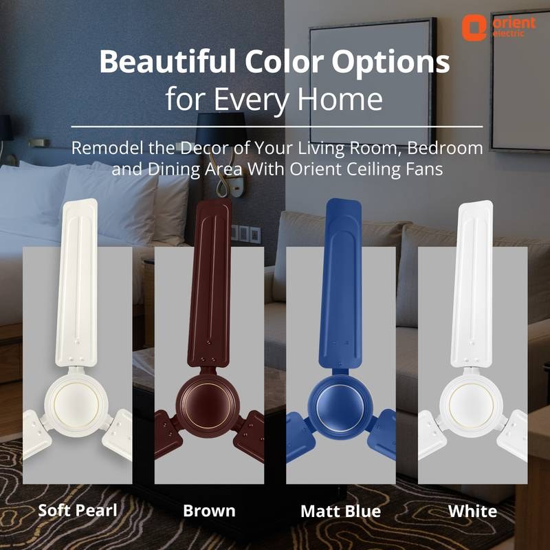 Orient Electric Ujala Air| Rust Resistant | Heavy Motor | BEE-1 Star Rated | Superior Air Flow with 2 Year Warranty High Air Delivery, Energy Saving 1200 mm Ceiling Fan (Blue) - Photo 4