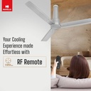 HAVELLS Elio|Remote Controlled|Low Noise|High Air Delivery|Upto 60% Energy Saving with 2 Year Warranty BLDC Motor 1200 mm Ceiling Fan (Grey) - Photo 4