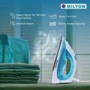 MILTON Supreme X Steam Iron, PTFE Non-Stick Coating Soleplate, 150 ml Water Tank, 1600 W Steam Iron (Navy, White) - Photo 3